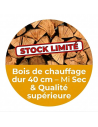 Bois de chauffage dur en 40 cm MI SEC - PRE-SAISON 2026 (1,2 m3 soit 1,6 stères)