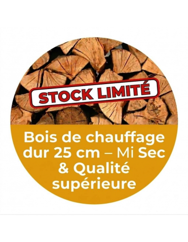 Bois de chauffage dur en 25 cm MI SEC...