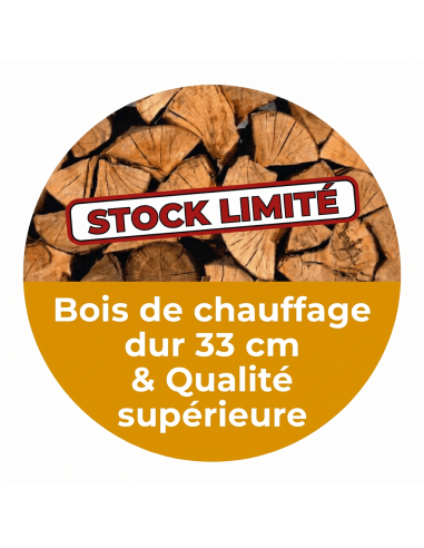 Bois de chauffage dur en 33 cm SEC...